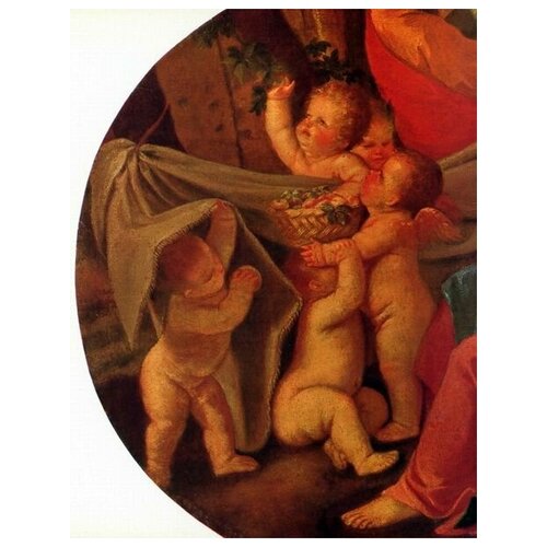        (Heilige Familie mit Engeln)   30. x 39. 1210