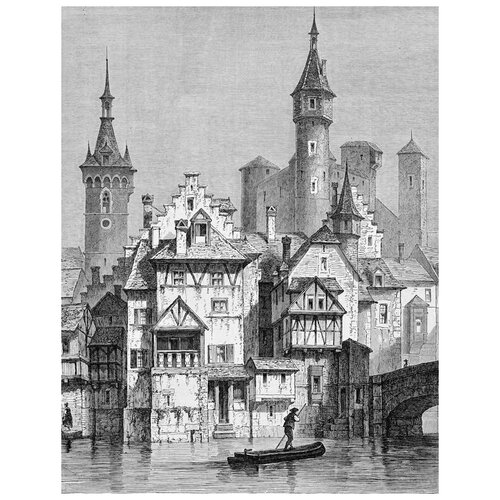         (Houses on the canal bank) 40. x 52.,  1760   