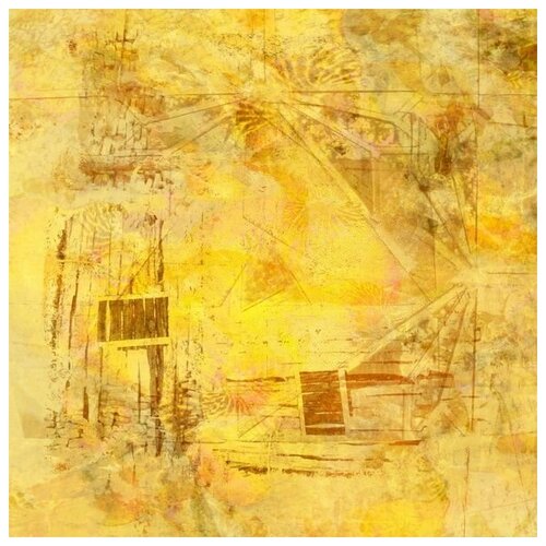        (A composition in golden tones) 30. x 30. 1000