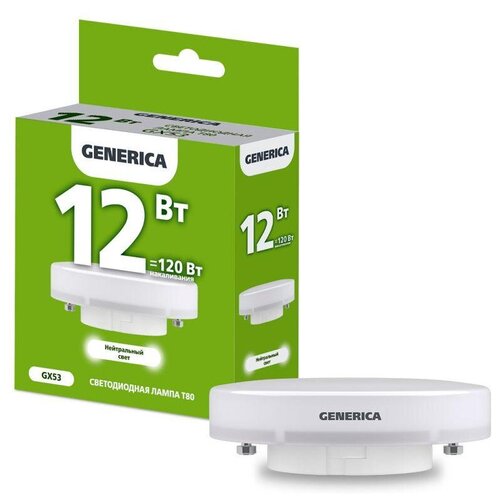 ����� ������������ T80 12�� �������� 4000� GX53 230� LL-T80-12-230-40-GX53-G GENERICA 127�