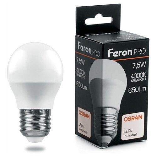 ����� ������������ Feron.PRO LB-1407 ����� E27 7.5W 4000K 38075 199�