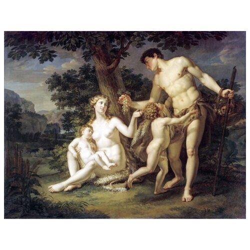           (Adam and Eve with their children under a tree)   39. x 30. 1210
