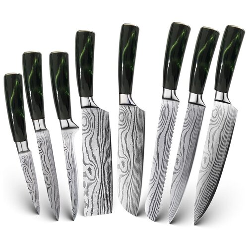 ����� �������� ����� Spetime 8-Pieces Kitchen Knife Set Green (GE03KN8) 6490�