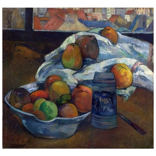           (Bowl of Fruit and Tankard before a Window)   43. x 40. 1560