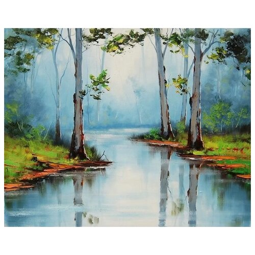        (The river in the deciduous forest) 37. x 30. 1190