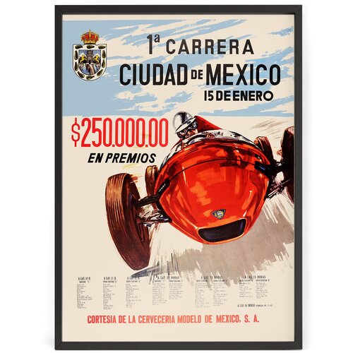     Carrera Ciudad De Mexico 1950  50 x 40    990