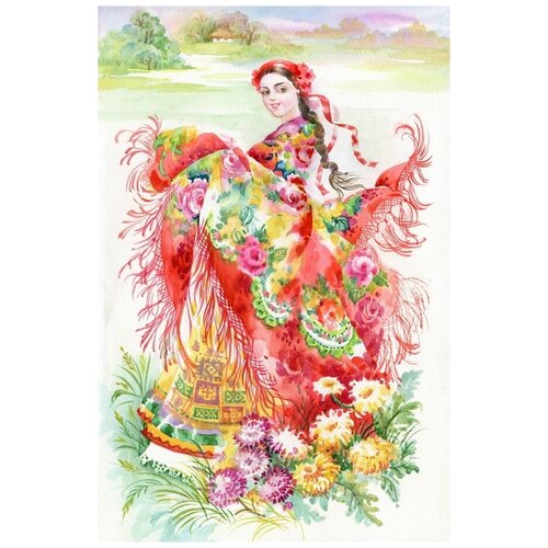      (The girl in national costume) 50. x 76. 2700