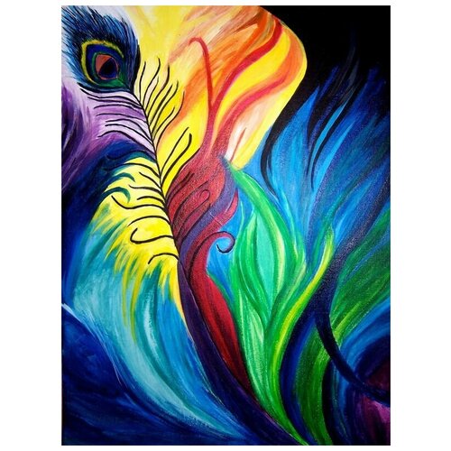      (Peacock Feather) 30. x 40. 1220