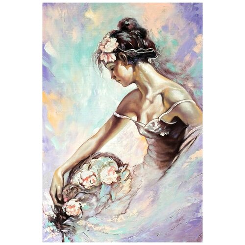       (Ballerina with flowers) 50. x 75. 2690