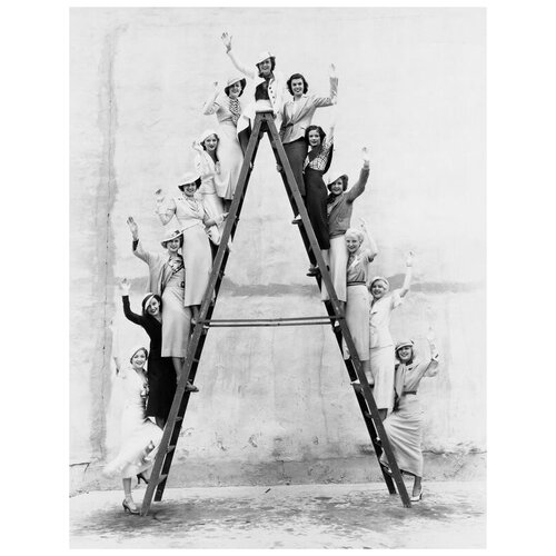       (Woman on a stepladder) 50. x 65. 2410