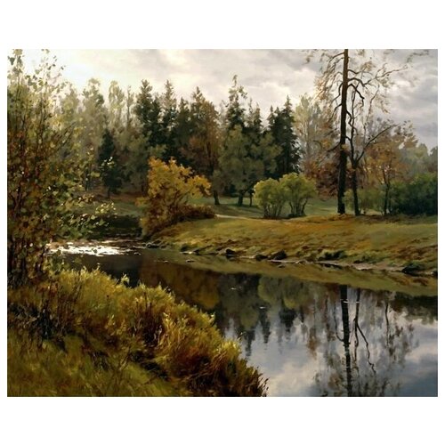 ������ �� ������ ���� � ���� (The river in the woods) �13 37��. x 30��. 1190�