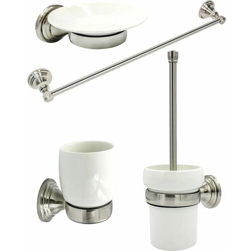    BATH PLUS BRONX NICKEL SET5,  5117  Bath Plus