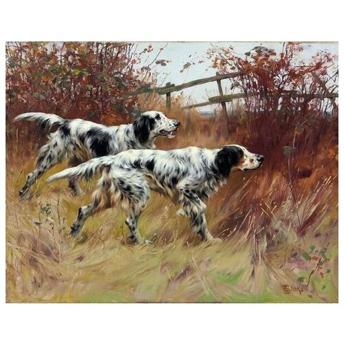 ����������� �� ������ ������ �� ����� (Dogs on the hunt) �1 ������ ����� 64��. x 50��. 2370�