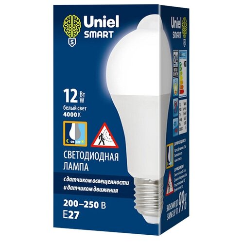   Uniel, Led-a60-12w, 12 , 4000 K, E27, Pls10wh,  ,  Uniel 9 . 642