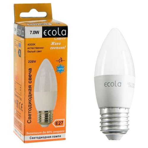   Ecola Light candle, E27, 7 , 4000 K, 103x37  118