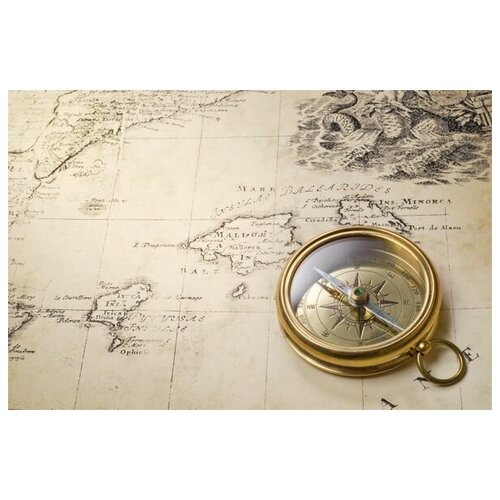       (Map and compass) 3 76. x 50. 2700