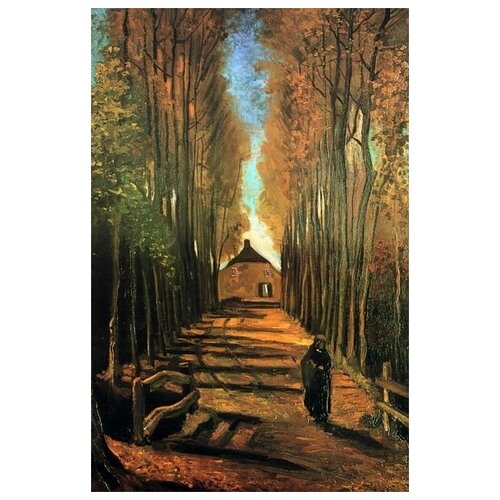        (Avenue of Poplars in Autumn)    30. x 46. 1350