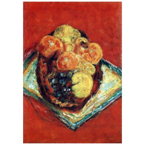       (Fruit on a red tablecloth)   40. x 57. 1880