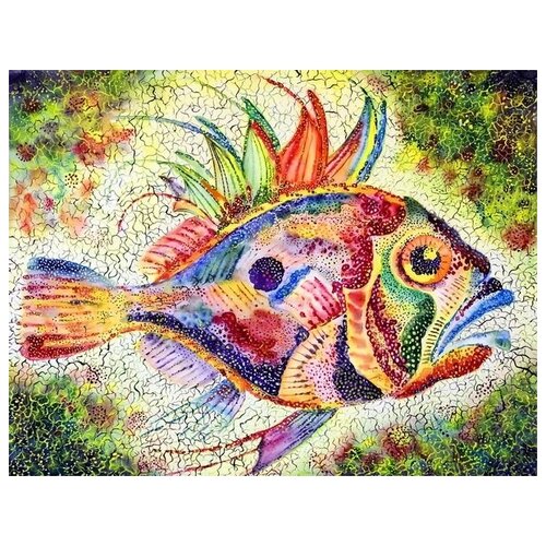     (Colorful fish) 65. x 50. 2410