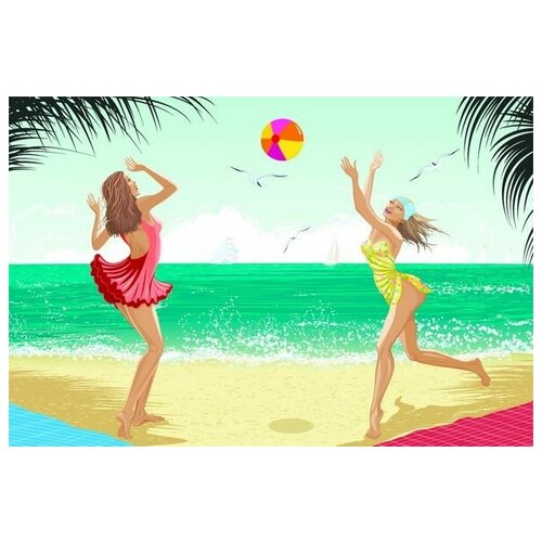       (Girls on the beach) 45. x 30. 1340