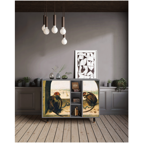  - STORYZ - BS2 Two Monkeys by Pieter Bruegel the Elder, 125 x 97 x 48 ,  48990