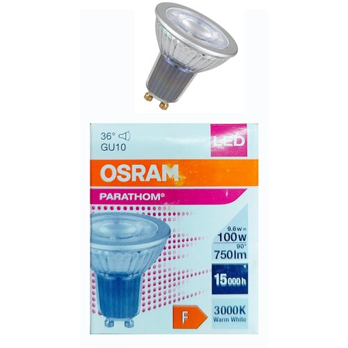 �������� ������������ Osram ����� PAR16 GU10 9,6�� 220� 750�� 3000� ������ �����, �������� 1�� 1305�