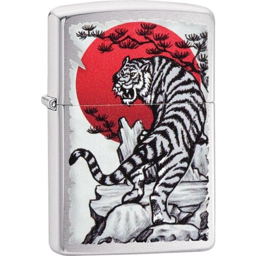    ZIPPO 29889 Asian Tiger   Brushed Chrome -   3919