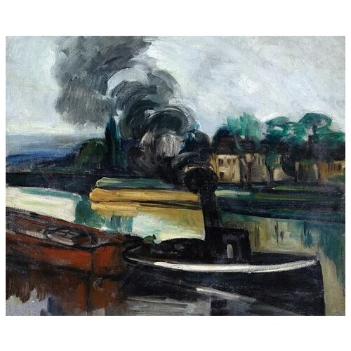        (River Landscape with Boats)   61. x 50. 2300
