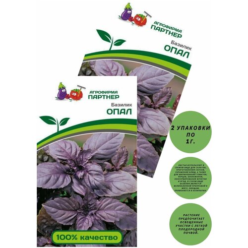 Семена базилик опал фиолетовый,2 упаковки по 1г./агрофирма партнёр/ 399р