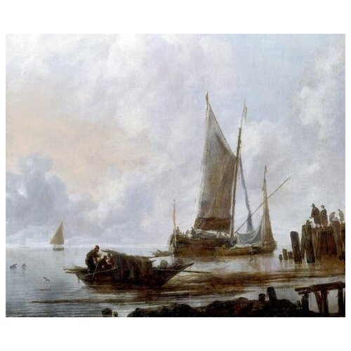         (Vessels Moored off a Jetty)   60. x 50.,  2260   