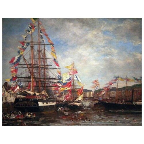         (Festival in the Harbor of Honfleur)   52. x 40. 1760