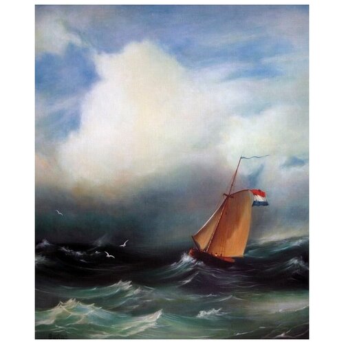       (Tempete on the mer)   40. x 49. 1700