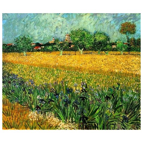             (View of Arles with Irises in the Foreground)    36. x 30.,  1130   