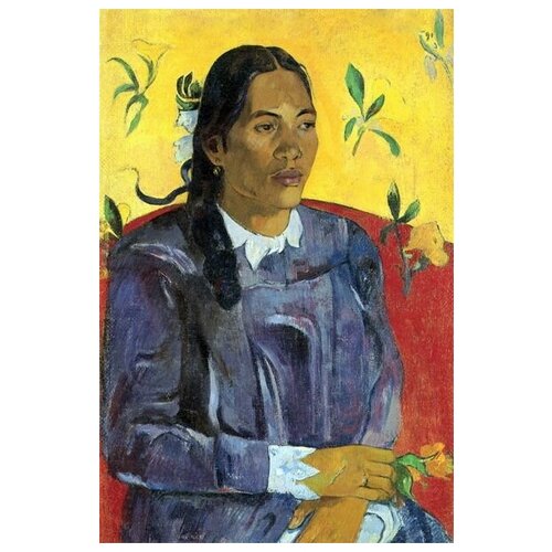        (La femme a la fleur)   40. x 60. 1950