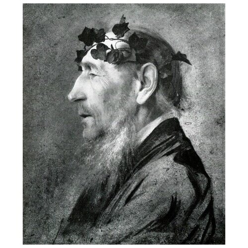 ����������� �� ������ ������ � ������ ����� (Old man with ivy wreath) ����� ������ 40��. x 48��. 1680�