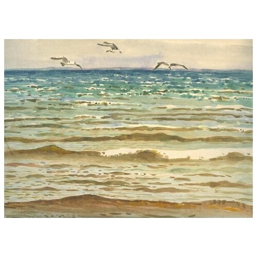       (Seagulls over the sea) 42. x 30. 1270