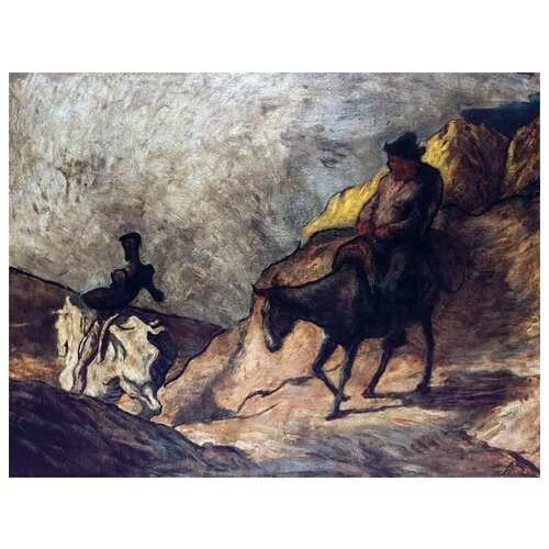         (Don Quixote and Sancho Panza) 66. x 50. 2420