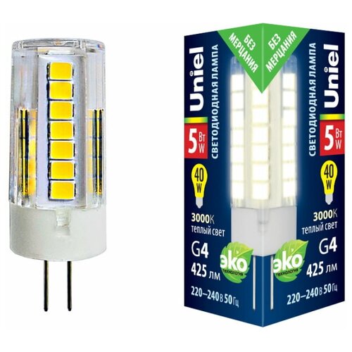 Uniel LED-JC-220/5W/3000K/G4/CL GLZ09TR  , .    (3000). .  Uniel. 140