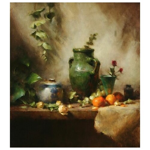        (Green Vase and Tangerines)   40. x 45. 1590