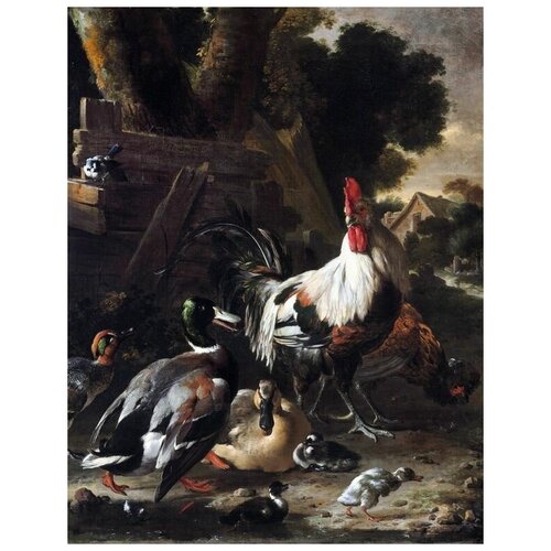       (Rooster and Duck) 30. x 39. 1210