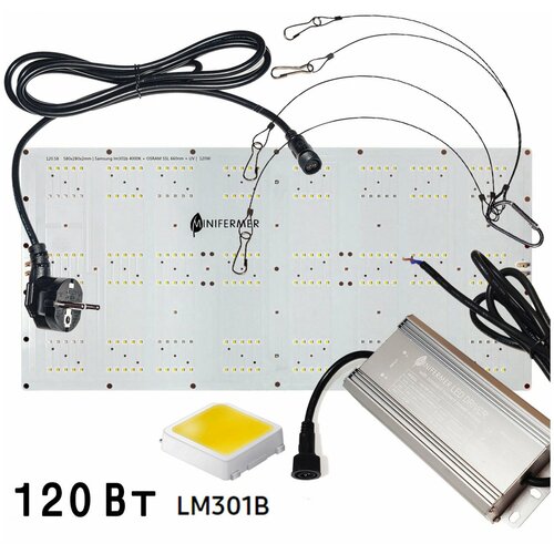   Quantum board Samsung lm301b 4000K + SSL 660nm+UV+660, 120  58*28,  12900  Minifermer