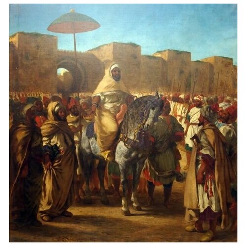      -,  ,        (Abd ar-Rahman, Sultan of Morocco, left the palace in Meknes with his entourage)   50. x 52.,  2040   