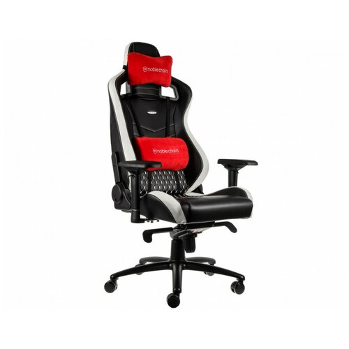   noblechairs EPIC Real Leather Black/White/Red 74990