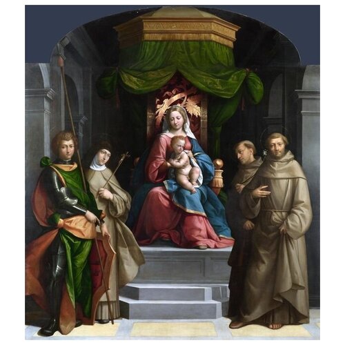           (The Madonna and Child enthroned with Saints)   50. x 57. 2190