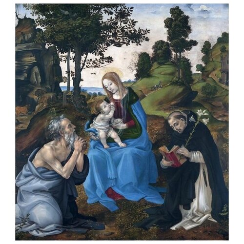            ( The Virgin and Child with Saints Jerome and Dominic)   40. x 44. 1580