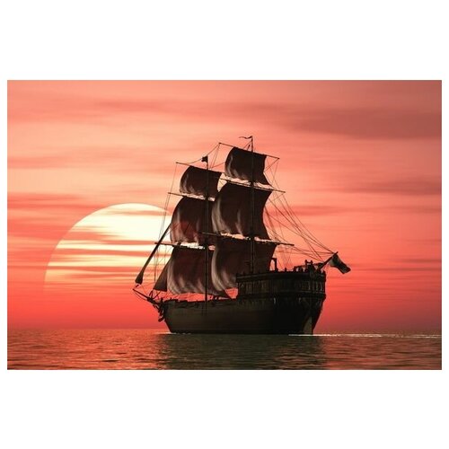       (Ship at sunset) 45. x 30. 1340
