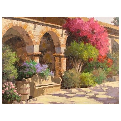       (Arches and flowers)   40. x 30. 1220