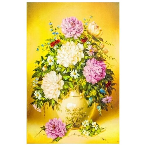 ����������� �� ������ ����� � ���� (Flowers in a vase) �76 ����� ������ 30��. x 46��. 1350�