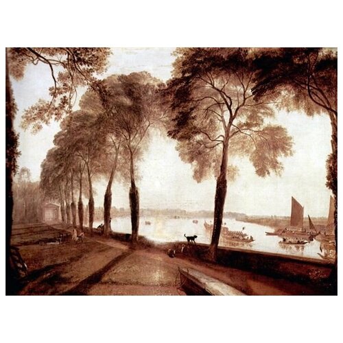      .   (Mortlake Terrace, the Seat of William Moffatt, Esq. Summer's Evening) Ҹ  53. x 40.,  1800   