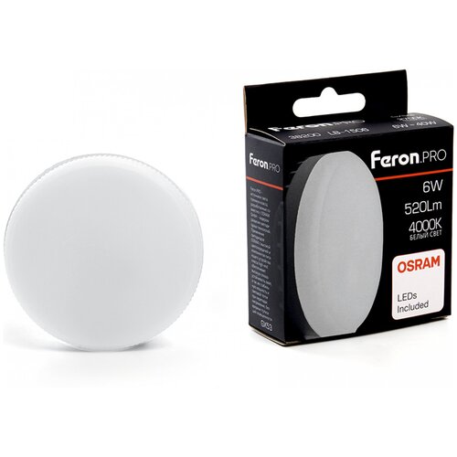   FERON 6W 230V GX53 4000K, LB-1506 38200 446